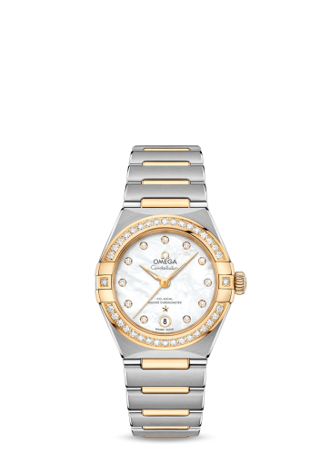 Omega Constellation Manhattan 29 Co-Axial Master Chronometer Stainless Steel / Yellow Gold / MOP / Diamond